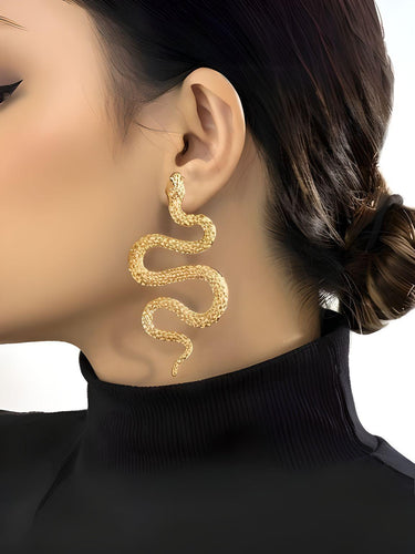 Sexy and Exaggerated Avant-Garde Snake Earrings For Women Fashion Trendy Rock Jewelry, Drestiny, Earrings, Gold, Silver, Black, Snake Earrings, Trendy Earrings, On Trend Earrings, Top Selling Earrings, United States, Canada, Gender_Women, Australia, New Zealand, United Kingdom, shopdrestiny.com